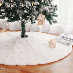 Flower Snow Christmas Tree Skirt