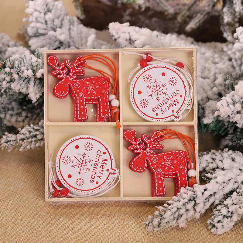 Hanging Wooden Christmas Pendants Ornament Tree Decorations
