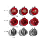 Set Christmas Tree Ball Ornament Decorations
