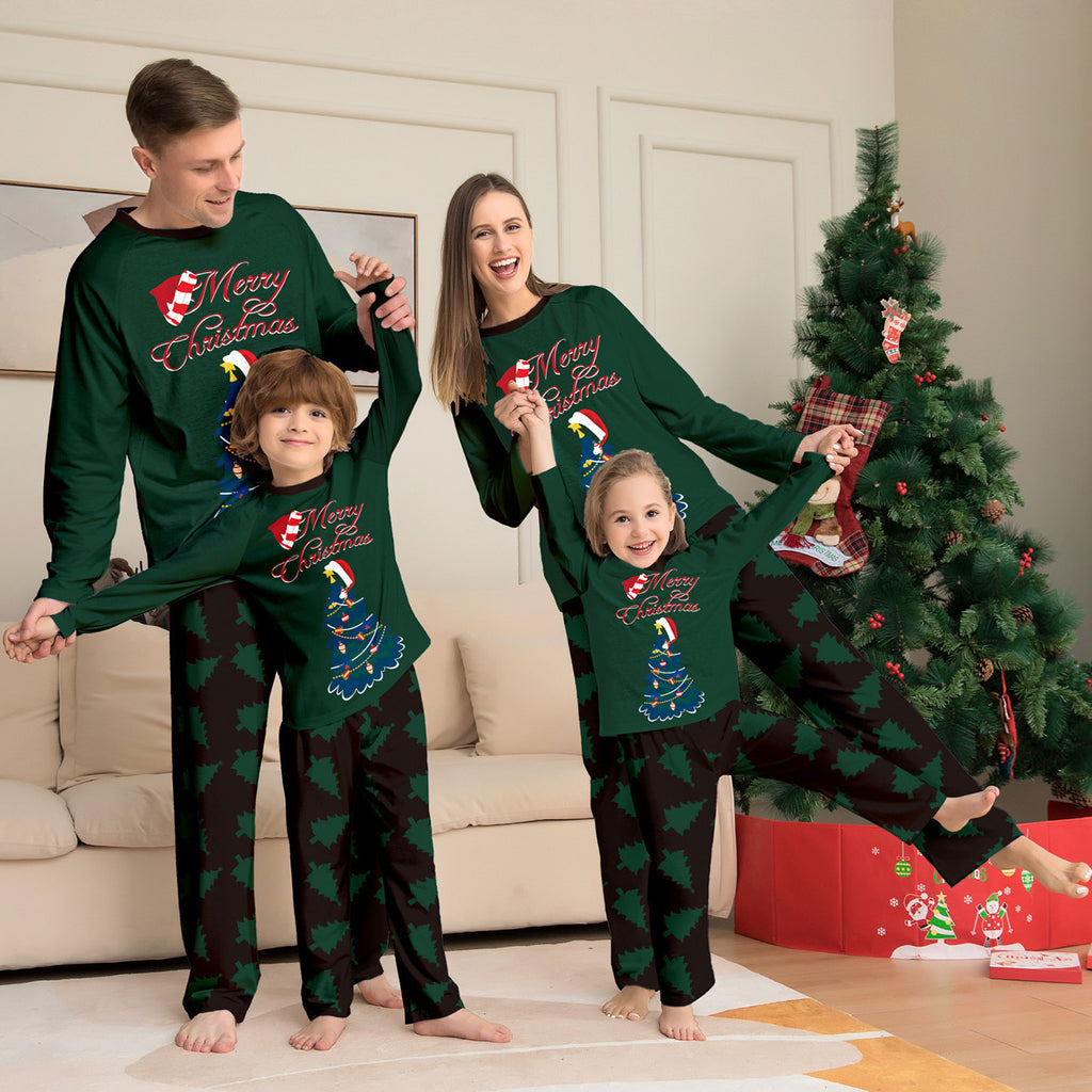 XmasTree Printed Long-sleeve Christmas Pajamas