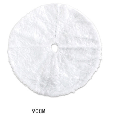 Christmas Plush Tree Skirt - White Elegant Holiday Decor