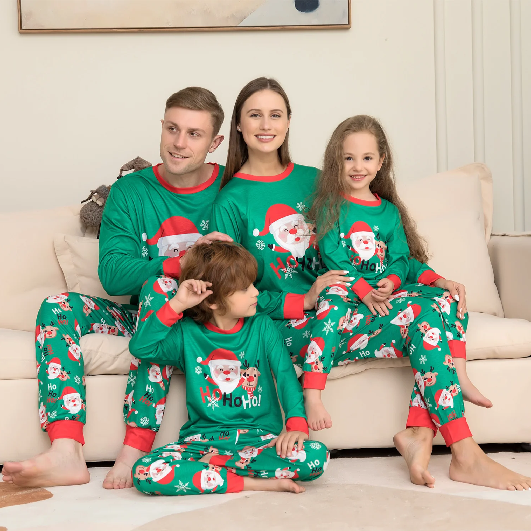 Christmas Pajamas Santa Claus Printed