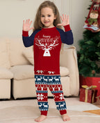 Color Matching Elk Christmas Wear Homewear Pajamas