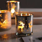 Christmas Decoration Glass Empty Cup Candle Holder