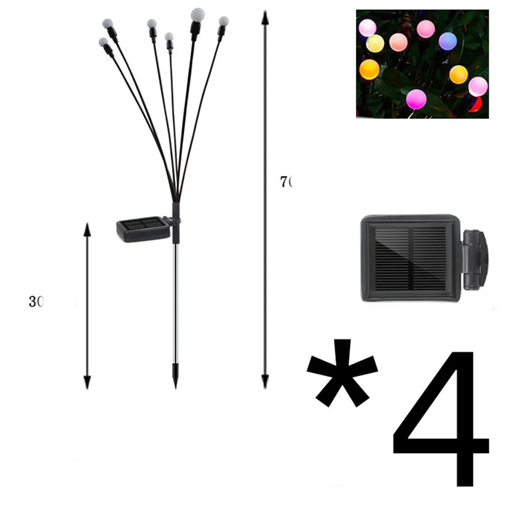Twinkling Firefly Simulation Solar Lights for Festive Outdoor Decor