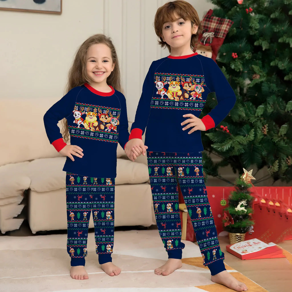 Family Christmas Deer Pajamas Plaid Clothes