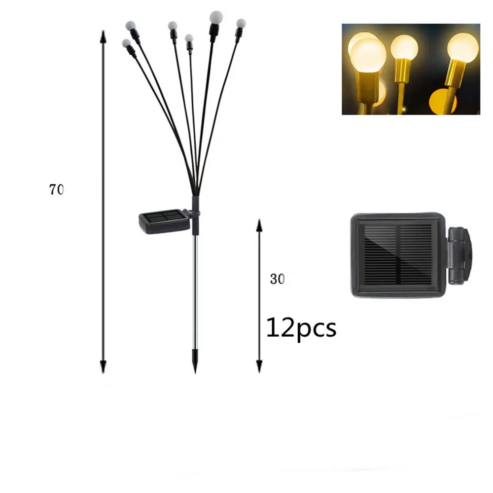 Twinkling Firefly Simulation Solar Lights for Festive Outdoor Decor