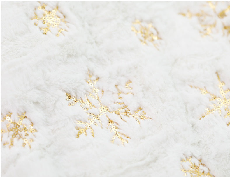 Flower Snow Christmas Tree Skirt