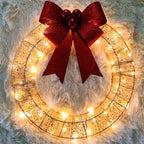 Luminous LED Warm Light Metal Luminous Wreath