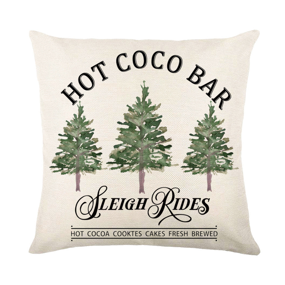Christmas Decorations Square Pillow Covers Sofa
