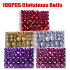 100PCS Ball-Shaped Christmas Ornaments