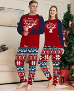 Color Matching Elk Christmas Wear Homewear Pajamas