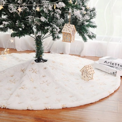 Flower Snow Christmas Tree Skirt