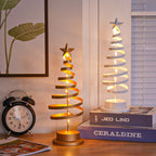 Decorative Wrought Spiral Christmas Tree LED Table Lamp