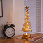 Decorative Wrought Spiral Christmas Tree LED Table Lamp