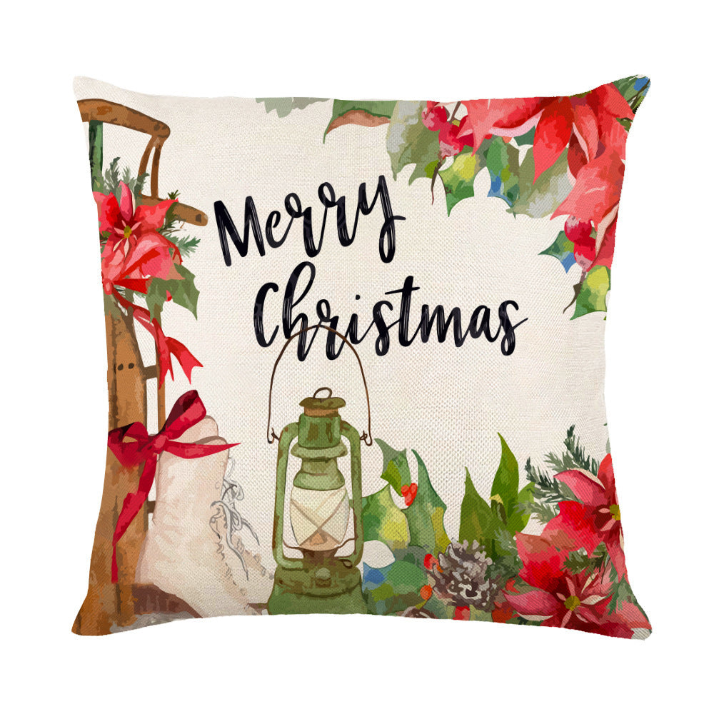Christmas Decorations Square Pillow Covers Sofa