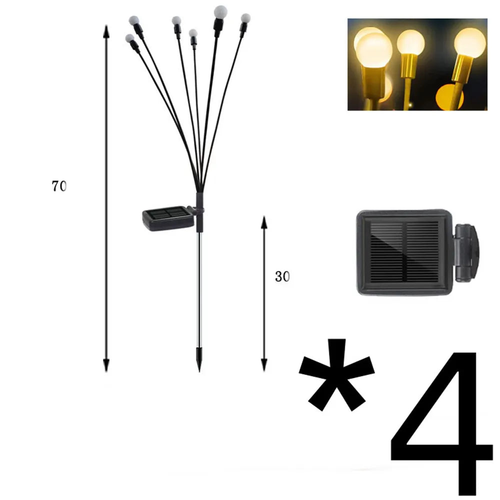 Twinkling Firefly Simulation Solar Lights for Festive Outdoor Decor