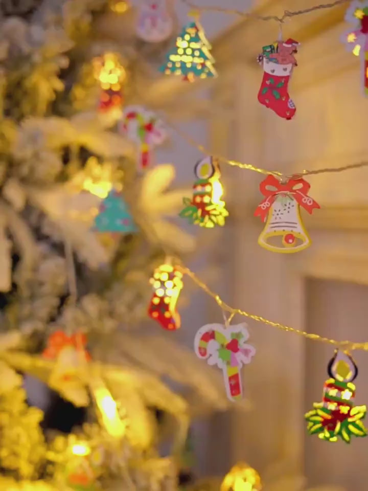 Christmas Hanging LED Ornament String Light Decorations