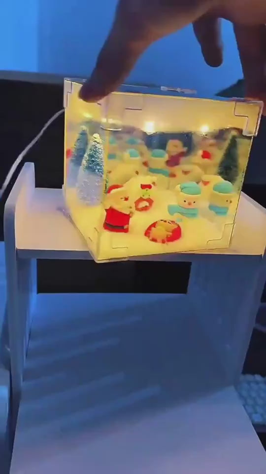 Christmas DIY LED Mirror Cube Lamp Creates 3D Light Effect
