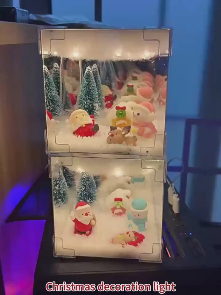 Christmas DIY LED Mirror Cube Lamp Creates 3D Light Effect