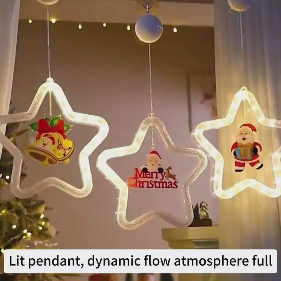 Christmas LED Star Pendant Window Door Lights