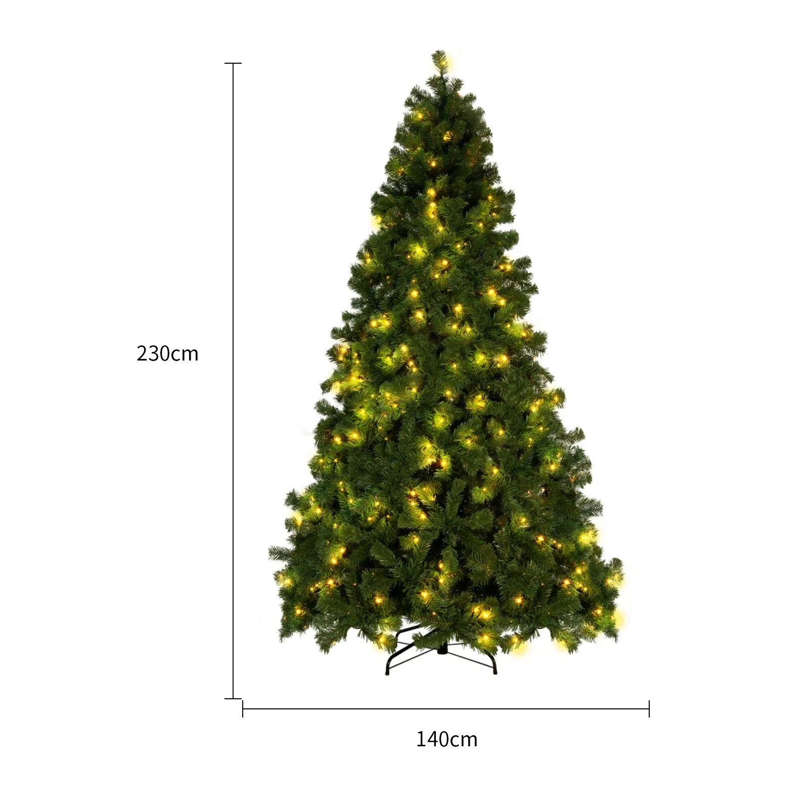 Pre-lit PVC Artificial Snow Christmas Tree